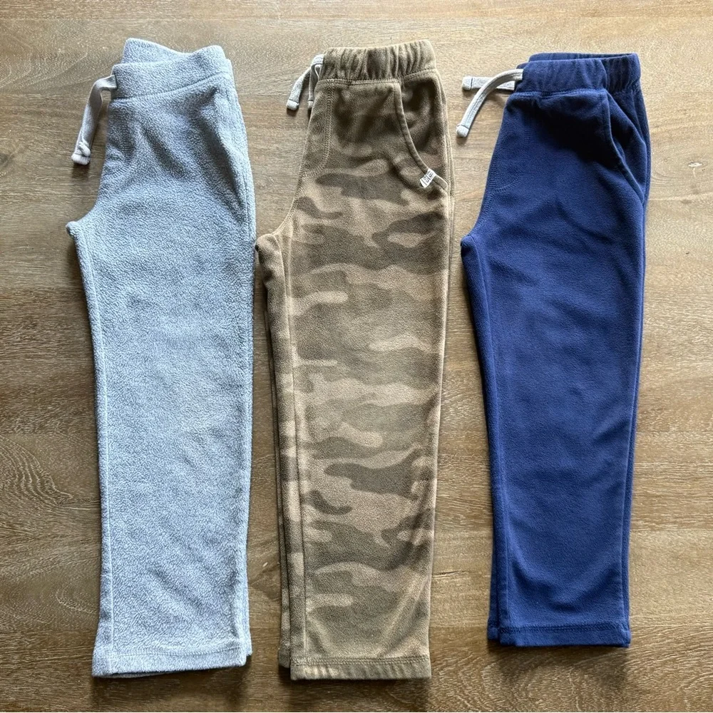 🧸 Cozy Fleece Pants • BUNDLE • Gray, Camo, & Navy
